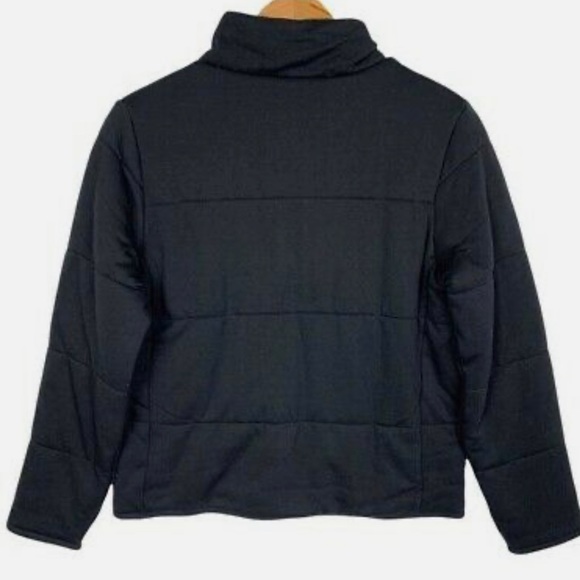 Three Dots Black Relaxed Fit Mock Collar Quilted Knit Jacket Womens Sz Small NWT - Picture 2 of 7